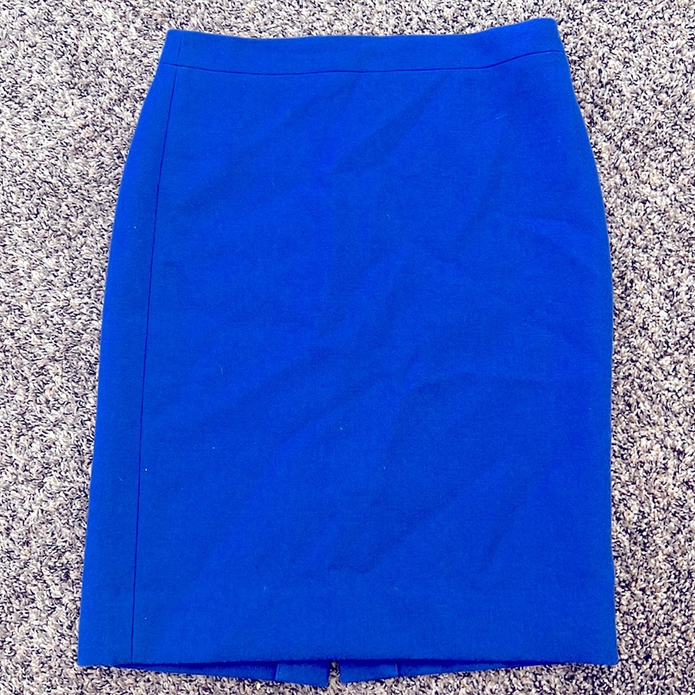 Size 4 j crew felt blue pencil skirt